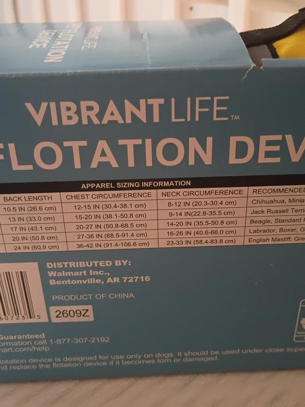 VibrantLife Yellow Dog Flotation Device - Medium